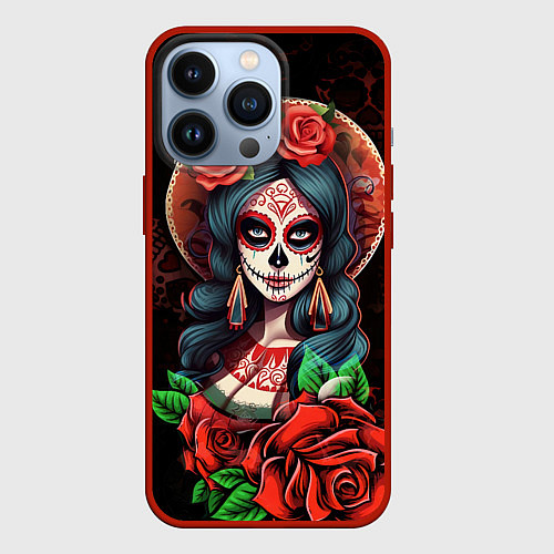 Чехол iPhone 13 Pro Паломница - La Peregrina / 3D-Красный – фото 1