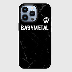 Чехол для iPhone 13 Pro Babymetal glitch на темном фоне: символ сверху, цвет: 3D-черный