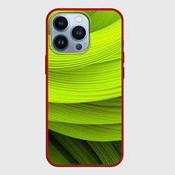 Чехол для iPhone 13 Pro Зеленый абстрактный фон, цвет: 3D-красный