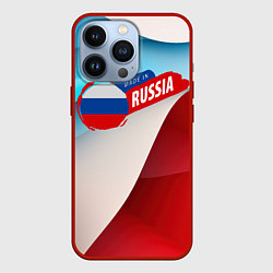 Чехол для iPhone 13 Pro Russia abstract, цвет: 3D-красный