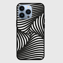 Чехол для iPhone 13 Pro Оптическая иллюзия водоворот, цвет: 3D-черный