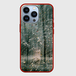 Чехол для iPhone 13 Pro Тени деревьев и краски, цвет: 3D-красный