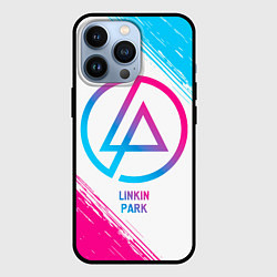 Чехол для iPhone 13 Pro Linkin Park neon gradient style, цвет: 3D-черный