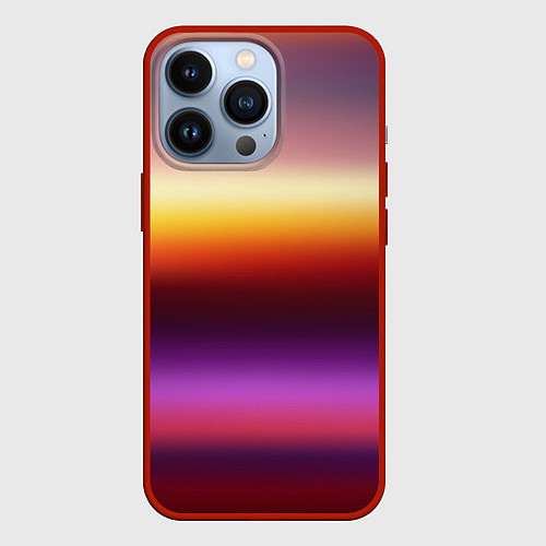 Чехол iPhone 13 Pro Закат, абстрактные полосы с размытием / 3D-Красный – фото 1