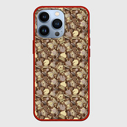 Чехол для iPhone 13 Pro Шахматный Король - Chess, цвет: 3D-красный