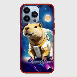 Чехол для iPhone 13 Pro Капибара-космонавт - нейросеть, цвет: 3D-красный