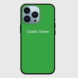 Чехол для iPhone 13 Pro Classic Green, цвет: 3D-черный