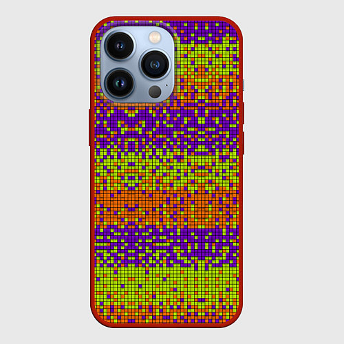 Чехол iPhone 13 Pro Magic pixel / 3D-Красный – фото 1