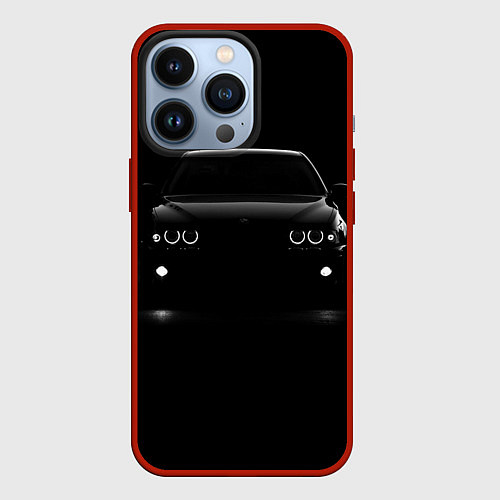 Чехол iPhone 13 Pro BMW in the dark / 3D-Красный – фото 1