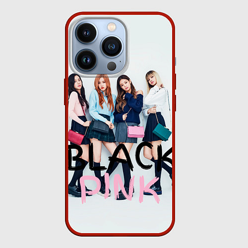 Чехол iPhone 13 Pro Blackpink girls / 3D-Красный – фото 1