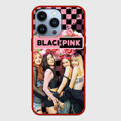 Чехол iPhone 13 Pro Blackpink - girls / 3D-Красный – фото 1