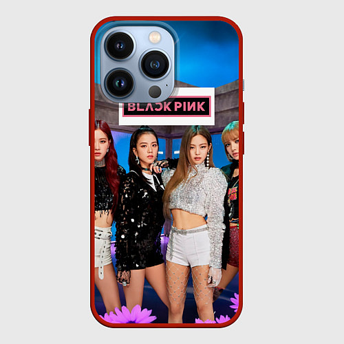 Чехол iPhone 13 Pro Kpop Blackpink / 3D-Красный – фото 1