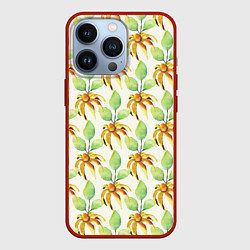 Чехол для iPhone 13 Pro Flowers world, цвет: 3D-красный