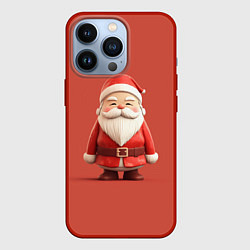 Чехол для iPhone 13 Pro Пластилиновый Дед Мороз, цвет: 3D-красный