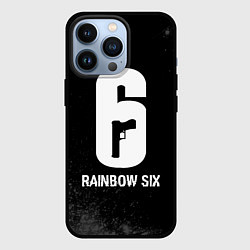 Чехол для iPhone 13 Pro Rainbow Six glitch на темном фоне, цвет: 3D-черный