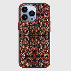 Чехол для iPhone 13 Pro Красные иероглифы на черном фоне, цвет: 3D-красный