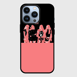 Чехол для iPhone 13 Pro BLACK PINK на черно-розовом, цвет: 3D-черный