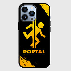 Чехол для iPhone 13 Pro Portal - gold gradient, цвет: 3D-черный