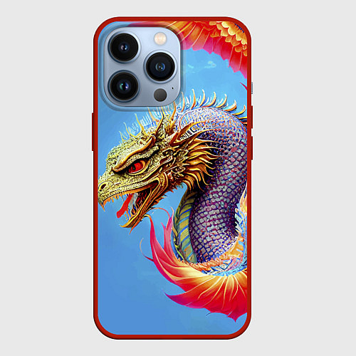 Чехол iPhone 13 Pro Dragon - irezumi - tattoo - Japan / 3D-Красный – фото 1