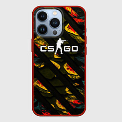 Чехол для iPhone 13 Pro CSGO white logo, цвет: 3D-красный