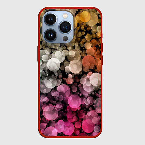 Чехол iPhone 13 Pro Яркий фон боке / 3D-Красный – фото 1