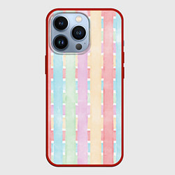 Чехол для iPhone 13 Pro Color lines, цвет: 3D-красный