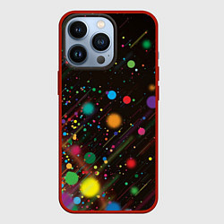 Чехол для iPhone 13 Pro Красочное конфети, цвет: 3D-красный