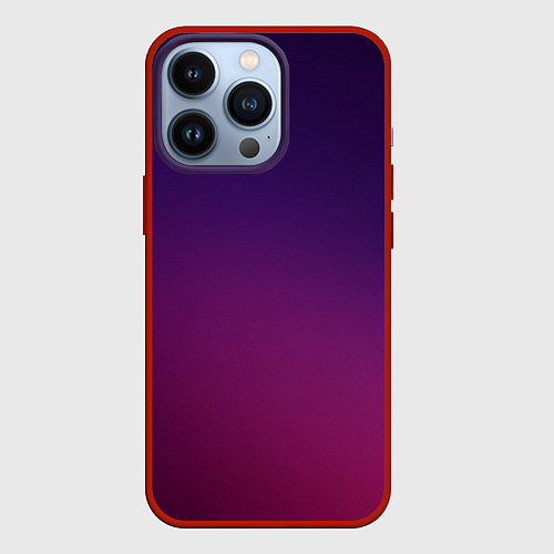 Чехол iPhone 13 Pro Малиновый градиент / 3D-Красный – фото 1