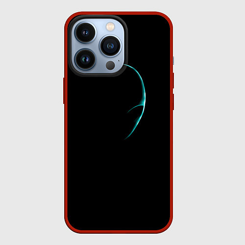 Чехол iPhone 13 Pro Силуэт инопланетянина / 3D-Красный – фото 1