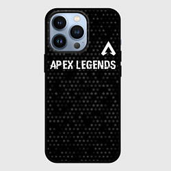 Чехол для iPhone 13 Pro Apex Legends glitch на темном фоне: символ сверху, цвет: 3D-черный
