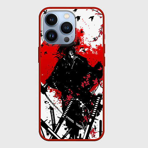Чехол iPhone 13 Pro Samuray sun / 3D-Красный – фото 1