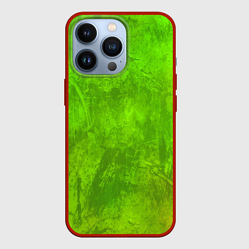 Чехол iPhone 13 Pro Зелёная фантазия / 3D-Красный – фото 1