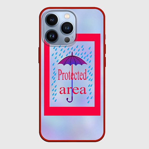 Чехол iPhone 13 Pro Защищенная зона / 3D-Красный – фото 1