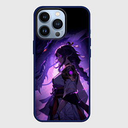 Чехол для iPhone 13 Pro Мрачный геншин импакт - Raiden, цвет: 3D-тёмно-синий