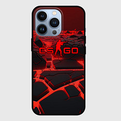 Чехол iPhone 13 Pro CS GO red neon texture