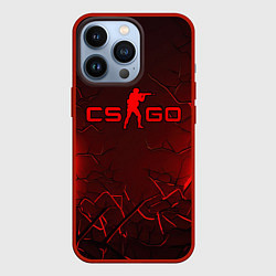 Чехол для iPhone 13 Pro CSGO logo dark red, цвет: 3D-красный