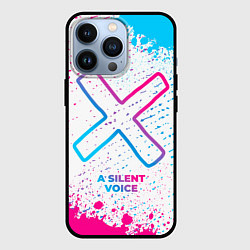 Чехол для iPhone 13 Pro A Silent Voice neon gradient style, цвет: 3D-черный