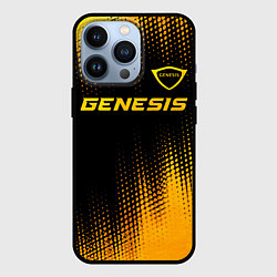 Чехол для iPhone 13 Pro Genesis - gold gradient: символ сверху, цвет: 3D-черный