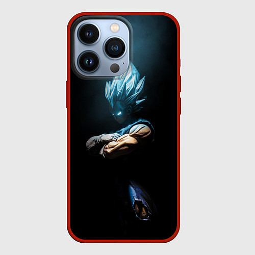 Чехол iPhone 13 Pro Vegeta - Dragon ball / 3D-Красный – фото 1