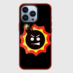 Чехол для iPhone 13 Pro Serious Sam logo, цвет: 3D-красный