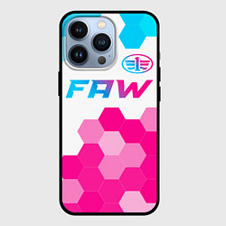 Чехол iPhone 13 Pro FAW neon gradient style: символ сверху