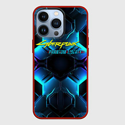 Чехол для iPhone 13 Pro Cyberpunk 2077 neon texture, цвет: 3D-красный