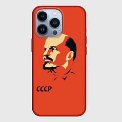 Чехол для iPhone 13 Pro СССР Ленин жив, цвет: 3D-красный
