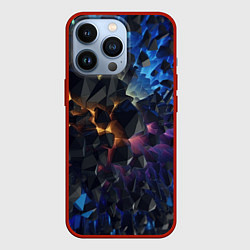 Чехол для iPhone 13 Pro Летящие объемные камни, цвет: 3D-красный