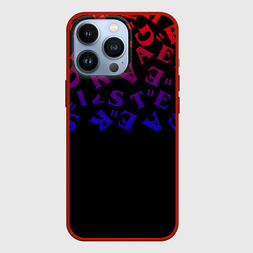 Чехол iPhone 13 Pro Очень странные дела паттерн / 3D-Красный – фото 1