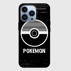 Чехол для iPhone 13 Pro Pokemon glitch на темном фоне, цвет: 3D-черный
