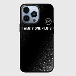 Чехол для iPhone 13 Pro Twenty One Pilots glitch на темном фоне: символ св, цвет: 3D-черный