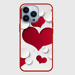 Чехол для iPhone 13 Pro С любовью для вас, цвет: 3D-красный