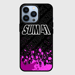 Чехол для iPhone 13 Pro Sum41 rock legends: символ сверху, цвет: 3D-черный