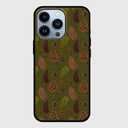 Чехол для iPhone 13 Pro Шишки разные, цвет: 3D-черный